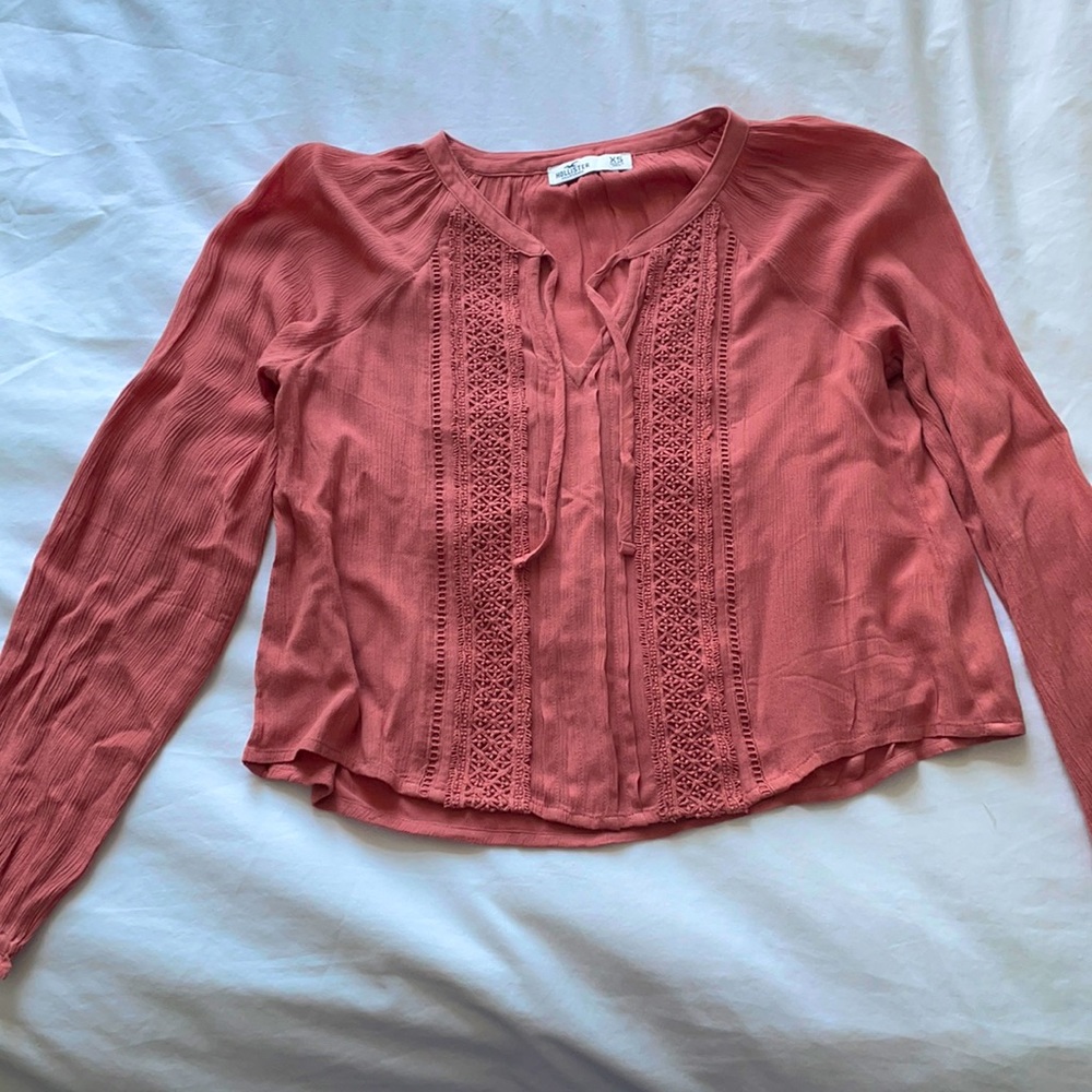 Pink Hollister Long Sleeve Top